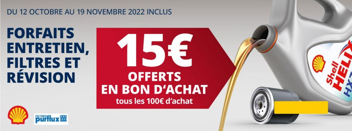 ENTRETIEN 15 € DE BON D'ACHAT